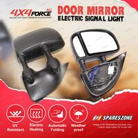 2 x Door Mirrors with Electric Signal Light On Black Cover for Ford F250 F350
