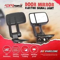 2 x Door Mirrors with Electric Signal Light On Black Cover for Holden Colorado 7