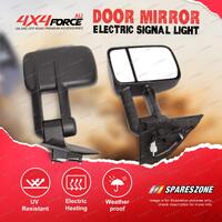 2 x Door Mirrors with Electric Signal Light On Black Cover for Mazda BT-50 12-20