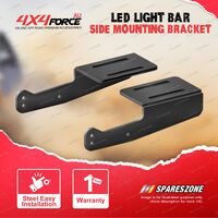Pair 4X4FORCE Steel LED Light Bar Side Mounting Bracket - Universal Offroad