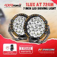 7 Inch LED Round Driving Lights With Brackets Offroad SUV 4x4 Truck Headlights