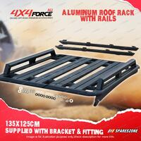 135x125cm Al-Alloy Roof Rack Flat Platform & Rails for Nissan Navara NP300