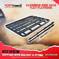 Aluminium 85x125cm Roof Rack Flat Platform with Bracket for Universal Single Cab