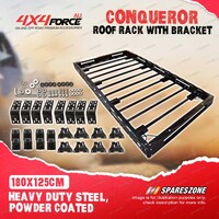 180x125cm Conqueror Steel Roof Rack with Bracket for Toyota LandCruiser Prado 90