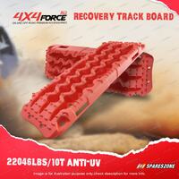 Pair Recovery Track Traction Boards Black Red Sand Mud Snow Truck 4WD Offroad