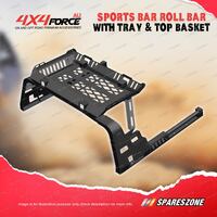 Sports Bar Roll Bar with Tray & 4 LEDS Top Basket for Universal Dual Cab