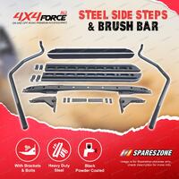 4X4FORCE Side Steps Brush Rail Bars Rock Slider for Toyota Hilux KUN26 Dual Cab
