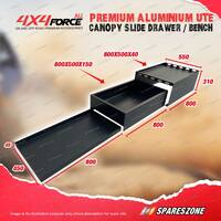4X4FORCE Premium Aluminium 550mm Wide Ute Canopy Slide Drawer / Bench