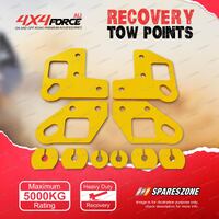 4X4FORCE HD Yellow Recovery Tow Point Kit 5 Tonne for Isuzu D-Max 2015-2019