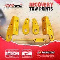 4X4FORCE HD Yellow Recovery Tow Point Kit 5 Tonne for Nissan Navara NP300 15-22