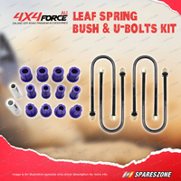 Rear Leaf Spring U-Bolts + Polyurethane Bush Kit for Holden Jackaroo IFS 83-92