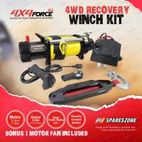 4X4FORCE 4WD Recovery Winch Kit 13500lbs 6123kgs 5.3KW/7.2hp Dyneema Rope