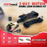 2-Meter 2-Way Wiring Loom Harness Kit With Flush Mountable ON/OFF Switch