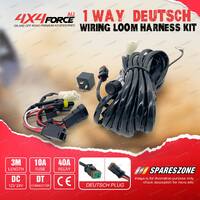 3-Meter 1-Way Deutsch Wiring Loom Harness Kit With Toggle ON/OFF Switch Fuse 10A