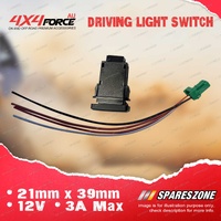 4X4FORCE LED Spot Driving Light Push on Switch 21mm x 39mm 12V 3A Max