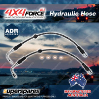 1 Pair Front Hydraulic Braided Brake Line Hoses for Ford Falcon BA BF 4.0L 5.4L