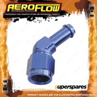 Aeroflow 45 Degree Hose Barb Pipe Fitting -8 AN To 1/2" 12.7mm Blue Finish