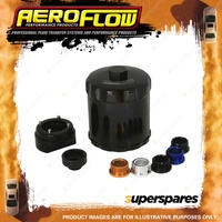 Aeroflow Spin On Reusable Billet Oil Filter Black Suits 3/4" And 13/16" Threads