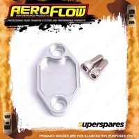 Aeroflow Billet Fuel Pump Block-Off Plate - Silver Suit for for Holden V8