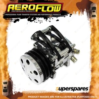 Aeroflow Brand Low Mount Billet Air Con Bracket Black Suit SB Chevy