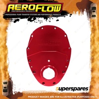 Aeroflow 2-Piece Billet Aluminium Timing Cover Red for SB Chev And 90 Degree V6