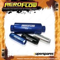 Aeroflow 60 Micron Pro Filter With -8 AN ORB Ports Blue Finish 3-1/2" X 1-1/4"