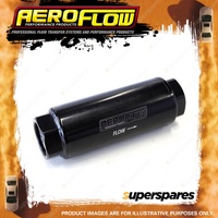 Aeroflow 60 Micron Pro Filter With -8 AN ORB Ports Black Finish 3-1/2" X 1-1/4"