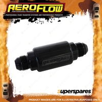 Aeroflow Billet Fuel Filter -8 AN Black Finish 40 Micron Stainless Steel Element