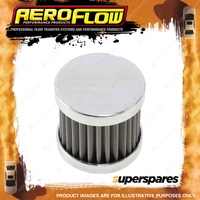 Aeroflow Stainless Steel Billet Breather With -6 AN Female Thread Polished