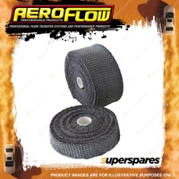 Aeroflow Exhaust Insulation Wrap 2" Wide 50Ft Length Black Hose Fitting