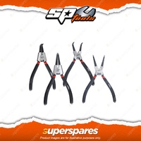 888 Series 4Pcs 175mm Circlip Pliers Set - Straight Bent Internal Spring Handle