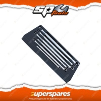 SP Tools 6Pcs Double Ring Long Spanner Set - 0 Degree Offset Metric Wrench