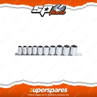 SP Tools 10Pcs 3/8" Drive Socket Rail Set - 12 Point Metric Chrome Vanadium