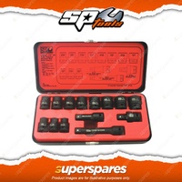 SP Tools 14Pcs 1/2" Drive Impact Socket Set - 6 Point SAE Universal Joint Cr-Mo
