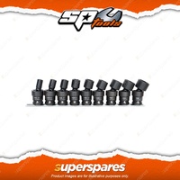 SP Tools 9Pcs 1/2" Drive Impact Socket Rail Set - 6 Point SAE Swivel Cr-Mo Steel