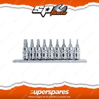 SP Tools 9Pcs 1/4" Drive Socket Rail Set - Torx Long 37mm Chrome Vanadium Steel