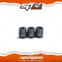 SP Tools 3Pcs 3/4" Drive Impact Socket Rail Set - Double Square Metric Cr-Mo
