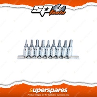 SP Tools 9Pcs 1/4" Drive Inhex Socket Rail Set - Metric / SAE Cr-V Steel
