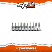 SP Tools 10Pcs 1/4" Drive & 3/8" Drive Inhex Socket Rail - Set SAE Cr-V Steel