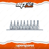 SP Tools 9Pcs 3/8" Drive Socket Rail Set - Torx Long 48mm Chrome Vanadium Steel