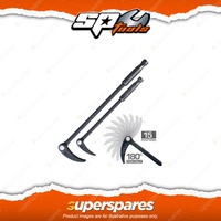 SP Tools 2Pcs Pry Bar Set - Indexing Jaw 406mm 559mm Indexable Over 180 Degree