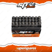 SP Tools 27Pcs Letter Punch Set - 3mm Lettering Height Hardened Carbon Steel