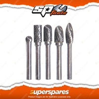 SP Tools Tungsten Carbide Burr - 10 x 20mm Cylinder Steel Durable Heavy Duty