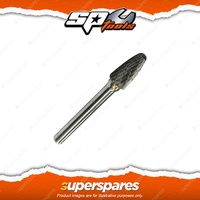 SP Tools Tungsten Carbide Burrs - 10 x 25mm Tree with Radius Steel Individual