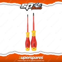 SP Tools 2Pcs VDE Insulated Electrical Screwdriver Set - Chrome Vanadium Steel