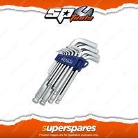 SP Tools 13Pcs Jumbo Magnetic Ball Drive Hex Key Set - Metric Cr-V Steel