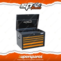 SP Tools 7 Drawer Custom Series Deep Tool Box Orange/Black Full Drawer Extension