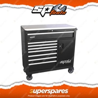 SP Tools 9 Drawer Roller Cabinet with Power Tool Cupboard Black/Chrome Handles