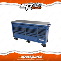 SP Tools 73" USA Sumo Series Wide Roller Cabinet - 21 Drawer - Blue / Black