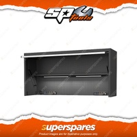 SP Tools 73" USA Sumo Series Wide Power Top Hutch 21 Drawer Cabinet Black/Chrome